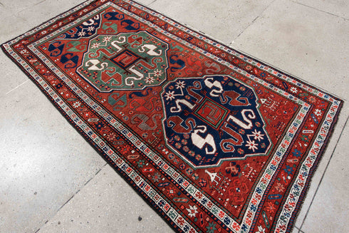 Antique Kazak Area Rug (4' x 8')